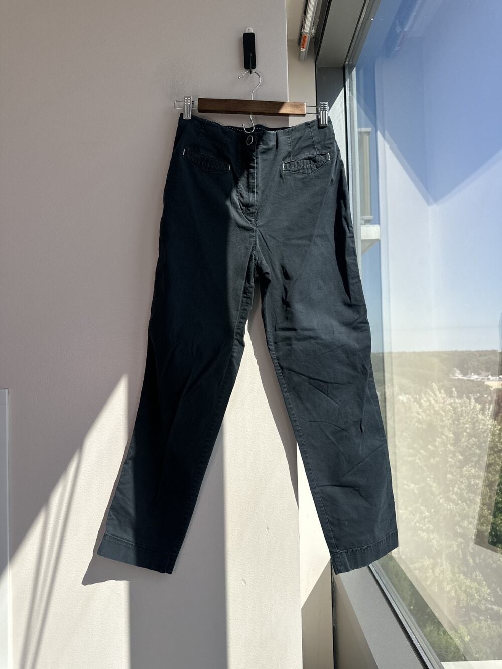 Anthropologie Maeve Women's Black Cotton Blend Pants Sz 4